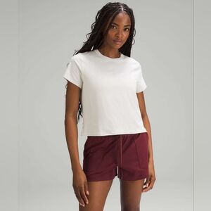 Lululemon Classic Fit Cotton Blend T-shirt Size 10 Bone